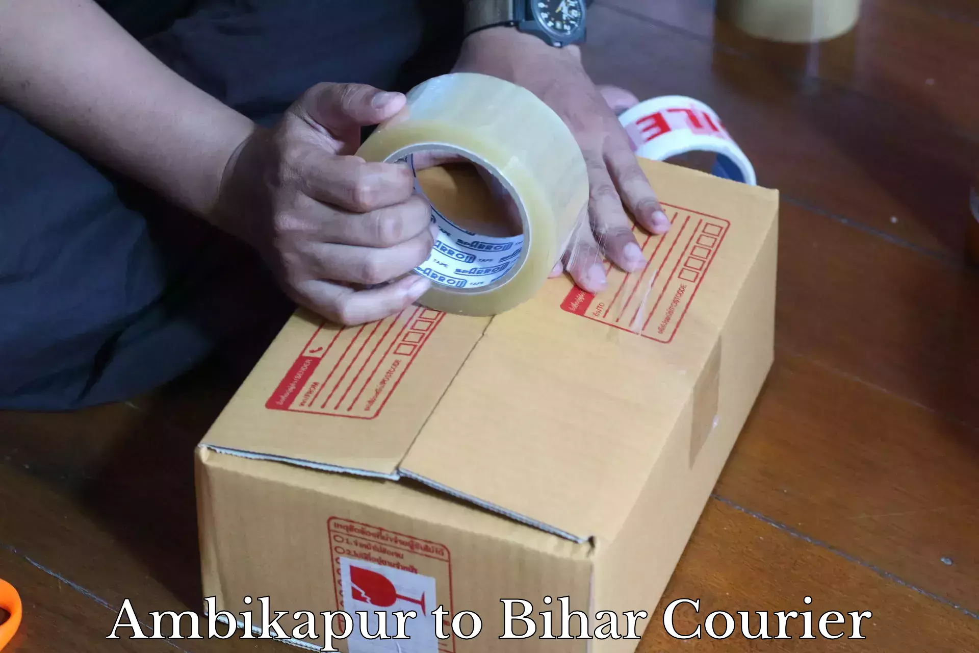 Flexible courier rates Ambikapur to Dinara