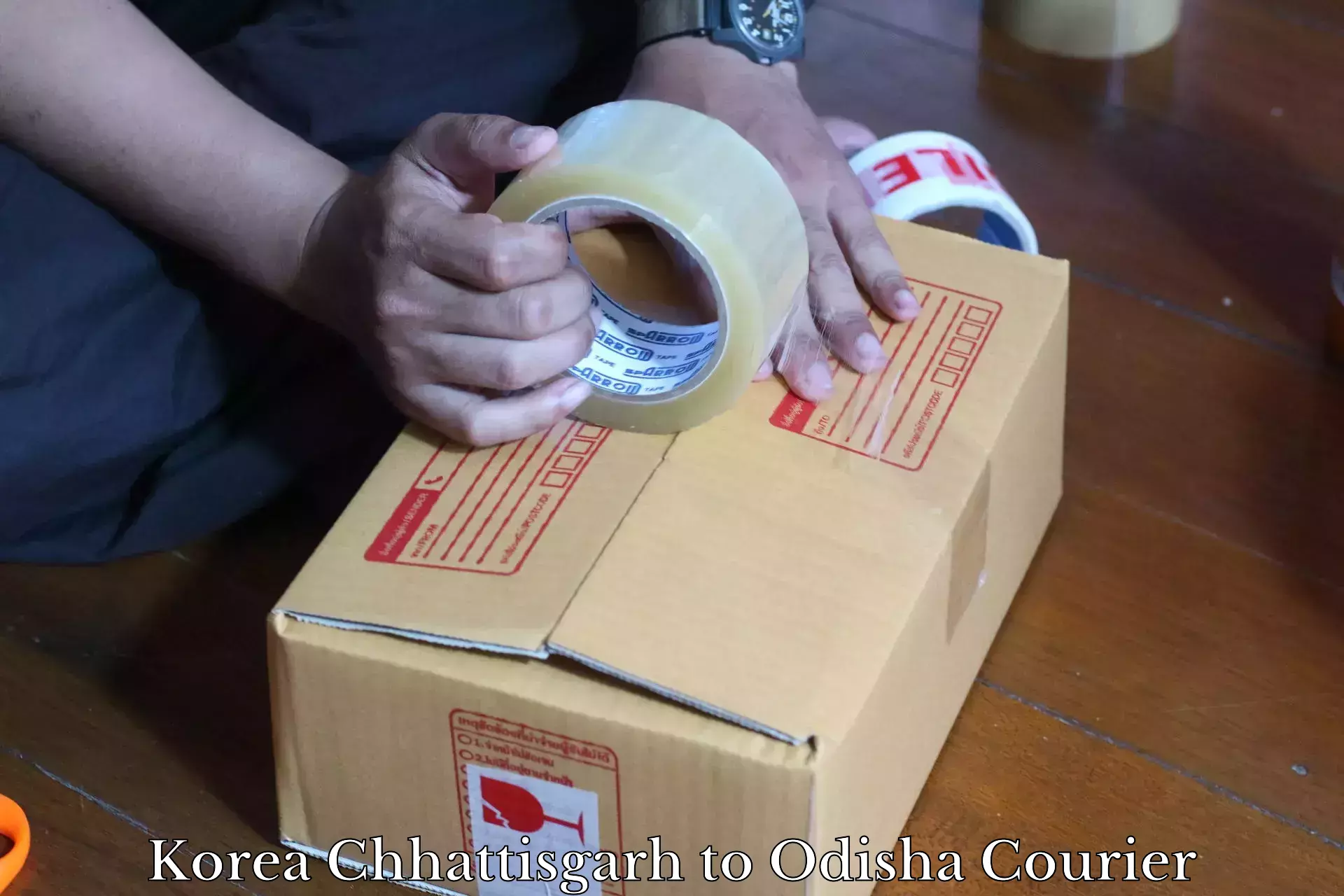 Fastest parcel delivery in Korea Chhattisgarh to Talcher