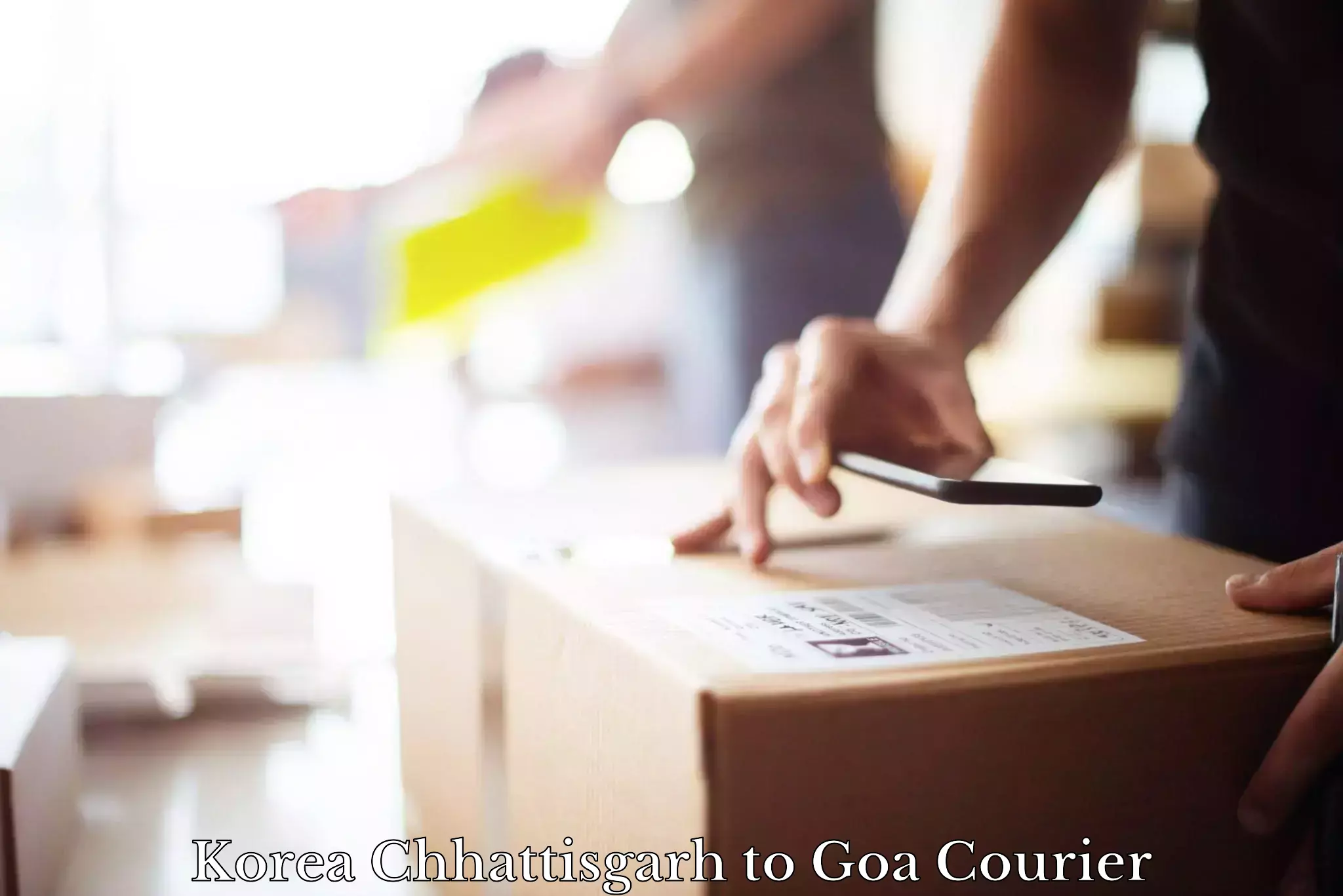 24-hour courier services in Korea Chhattisgarh to Canacona