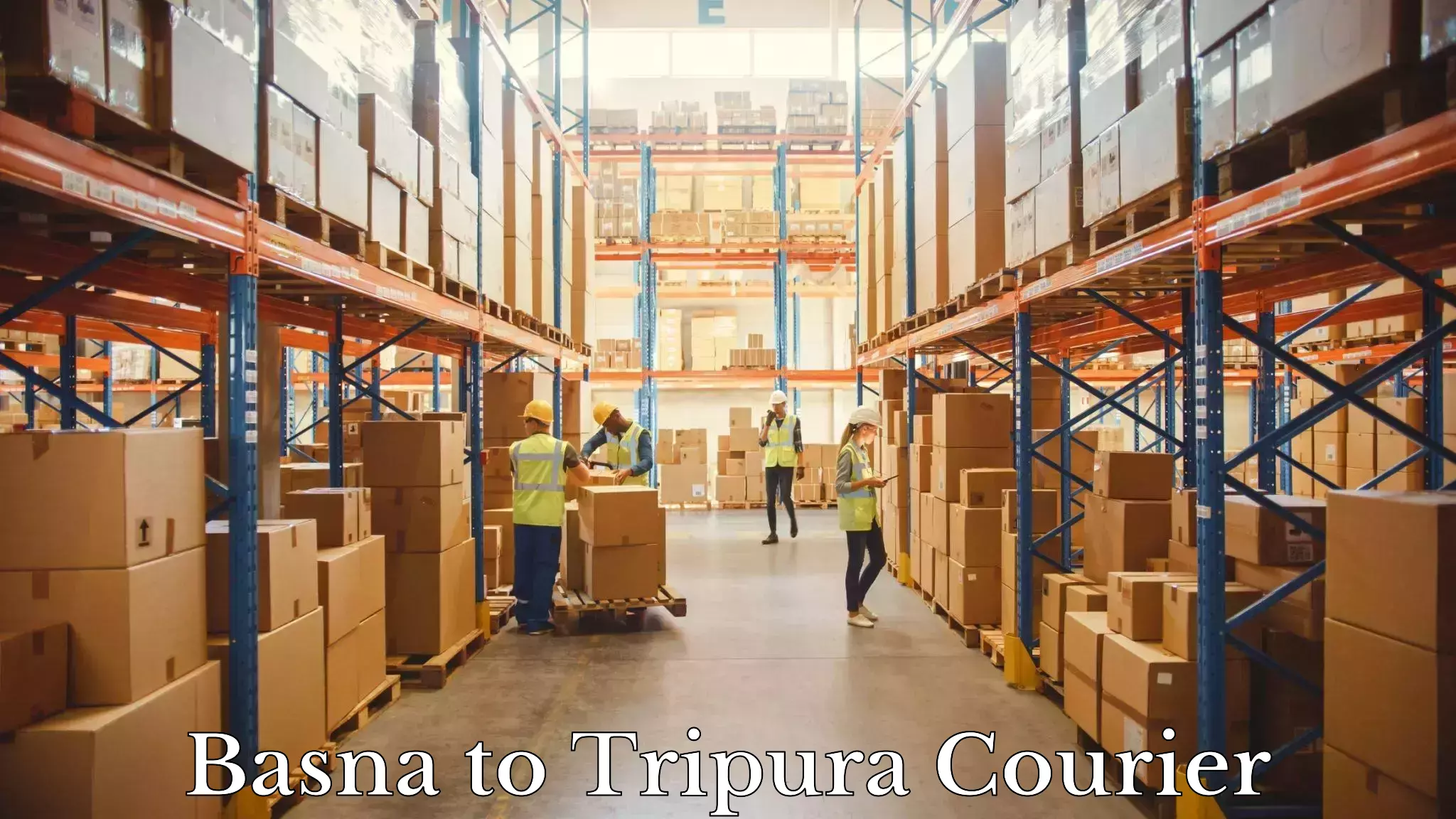 Courier service efficiency Basna to West Tripura