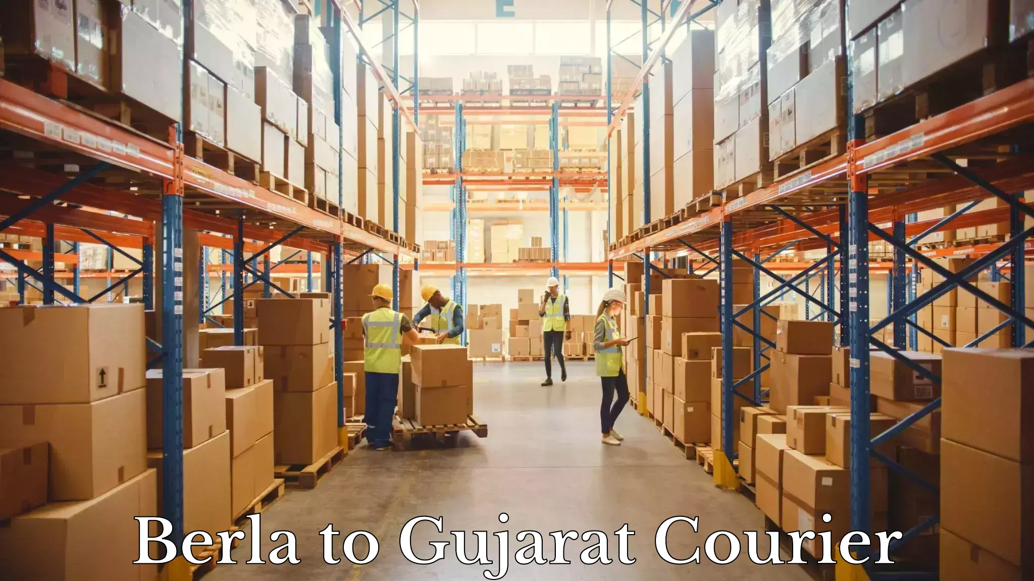 Courier app in Berla to Gujarat
