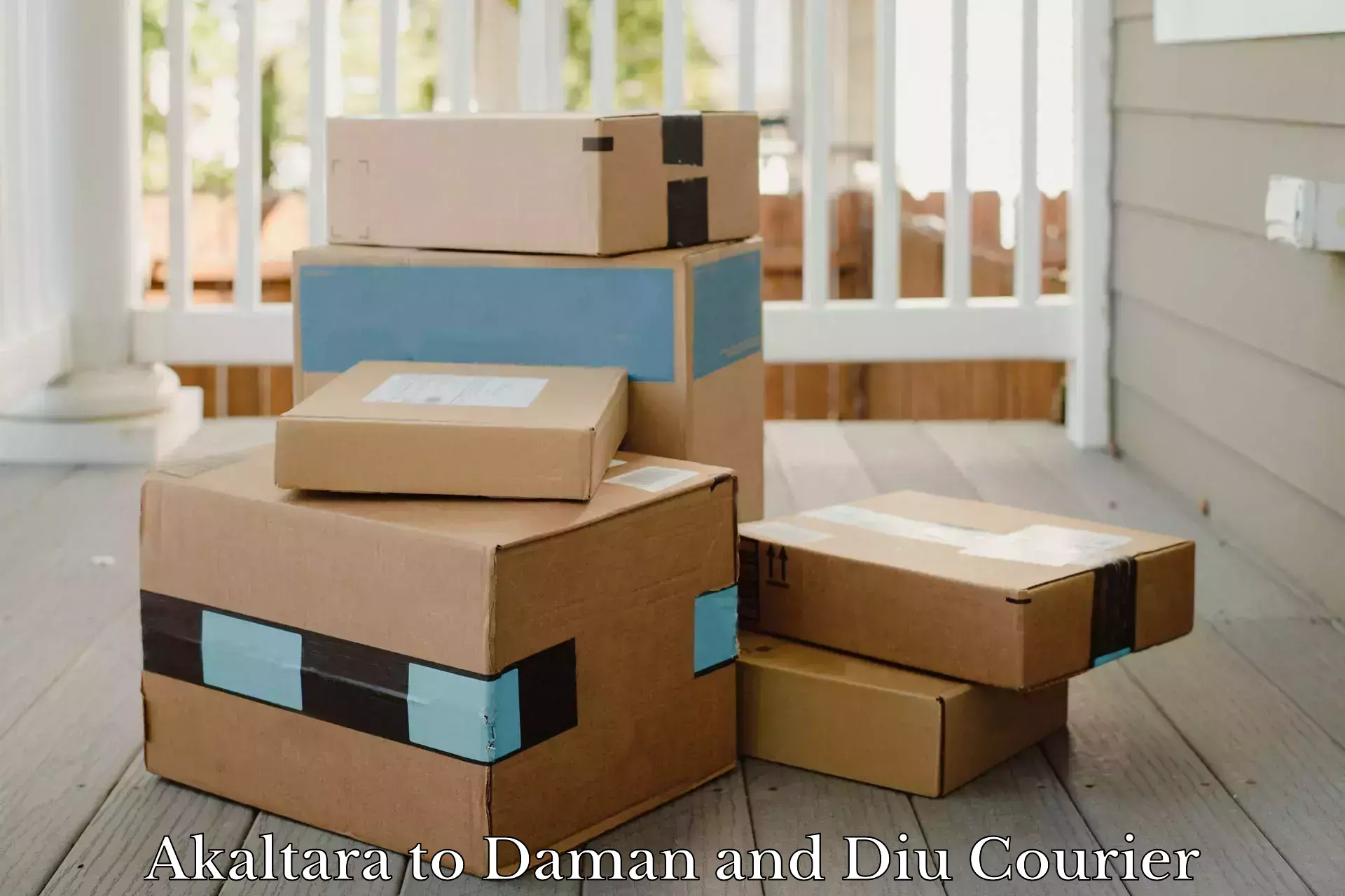 Bulk courier orders Akaltara to Daman and Diu