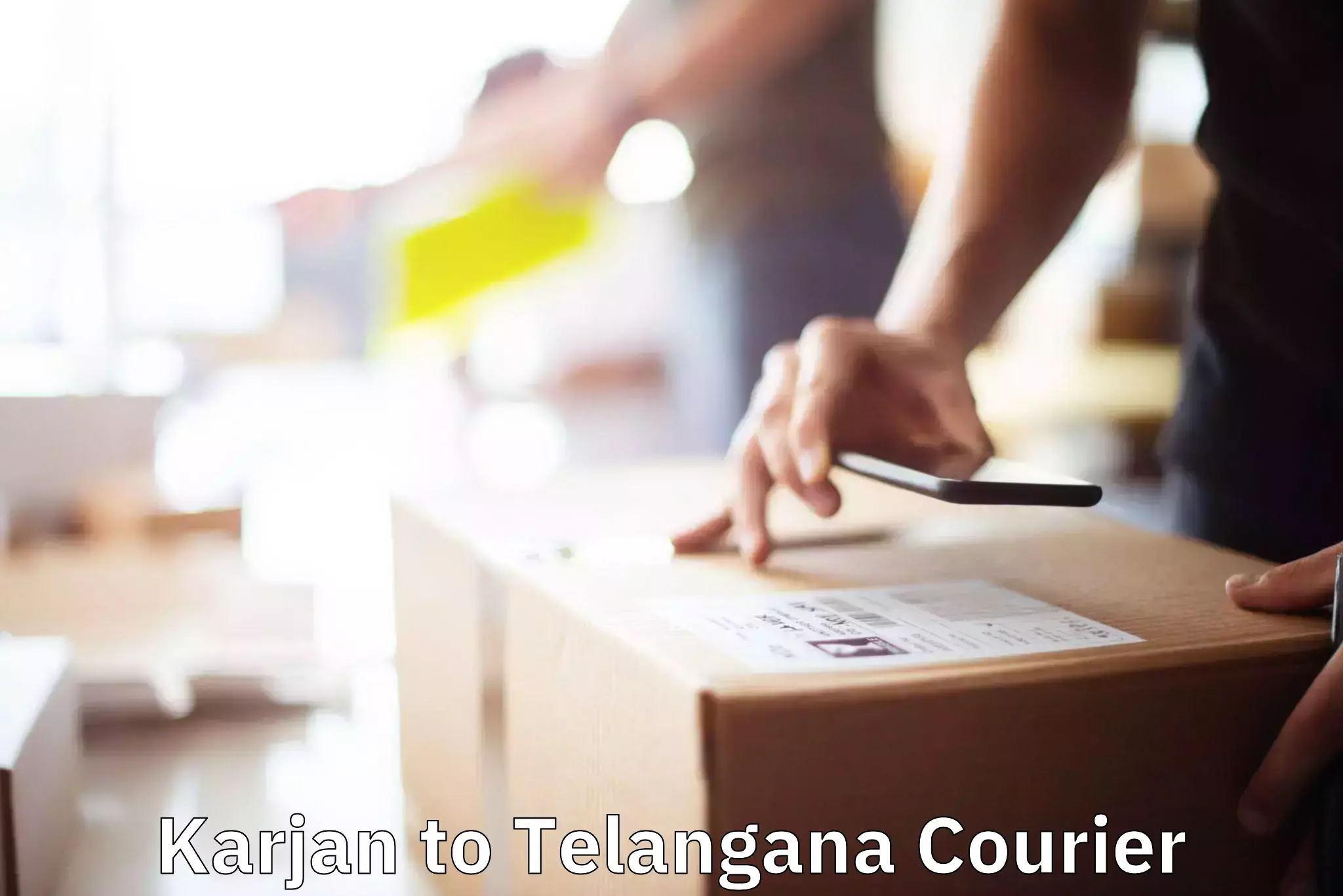Furniture transport services Karjan to Telangana