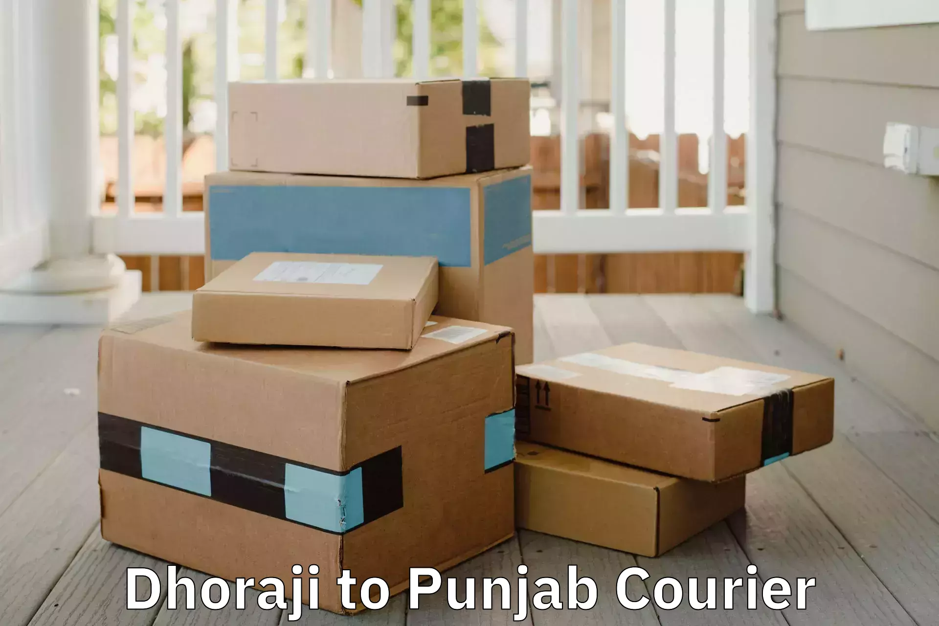 Household goods transport service Dhoraji to Punjab