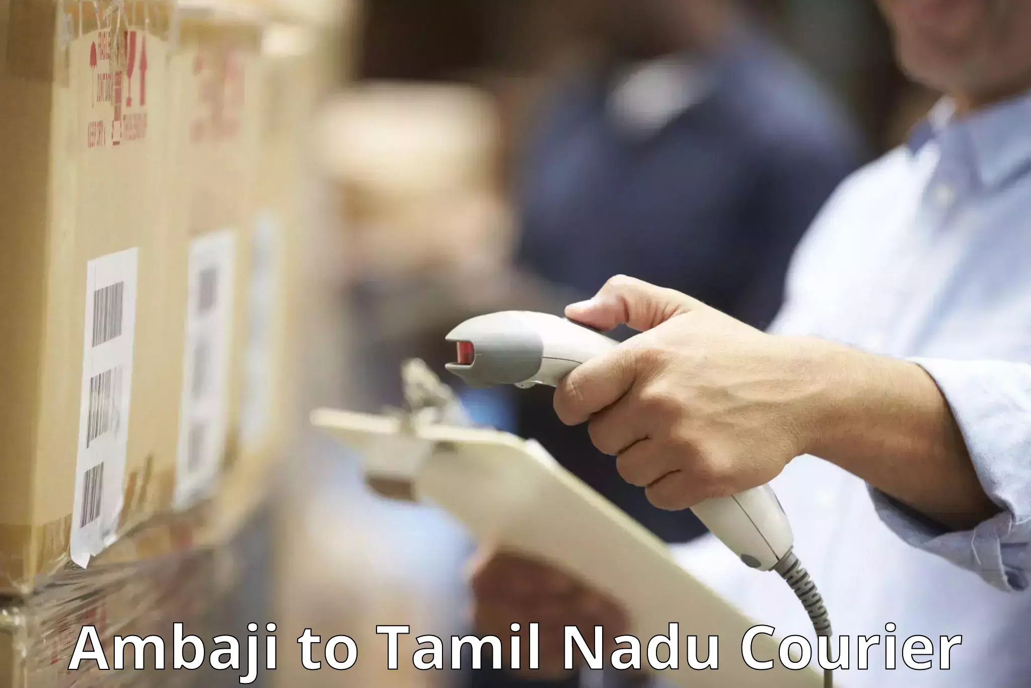Baggage delivery scheduling Ambaji to Tamil Nadu