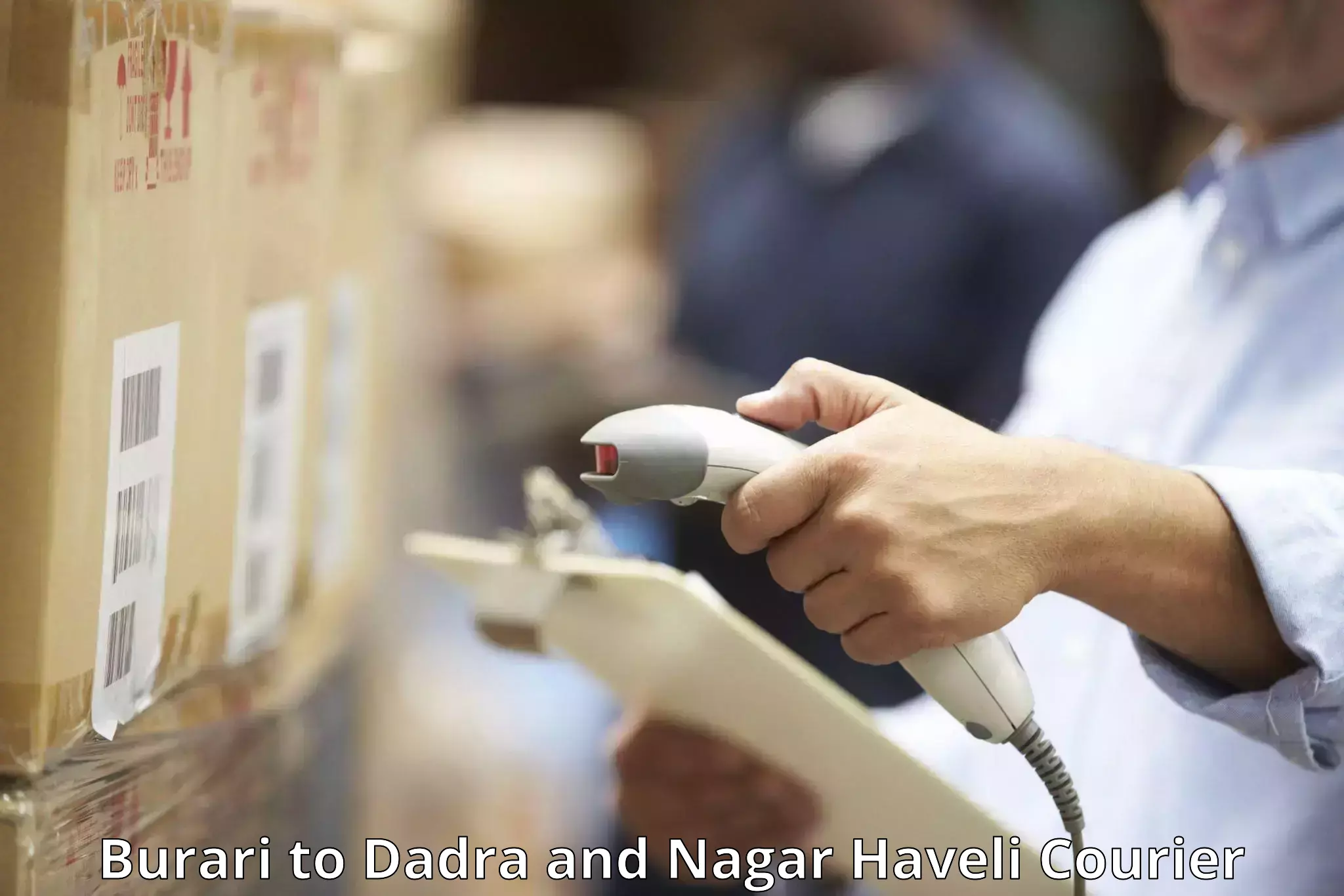 Baggage courier optimization in Burari to Dadra and Nagar Haveli