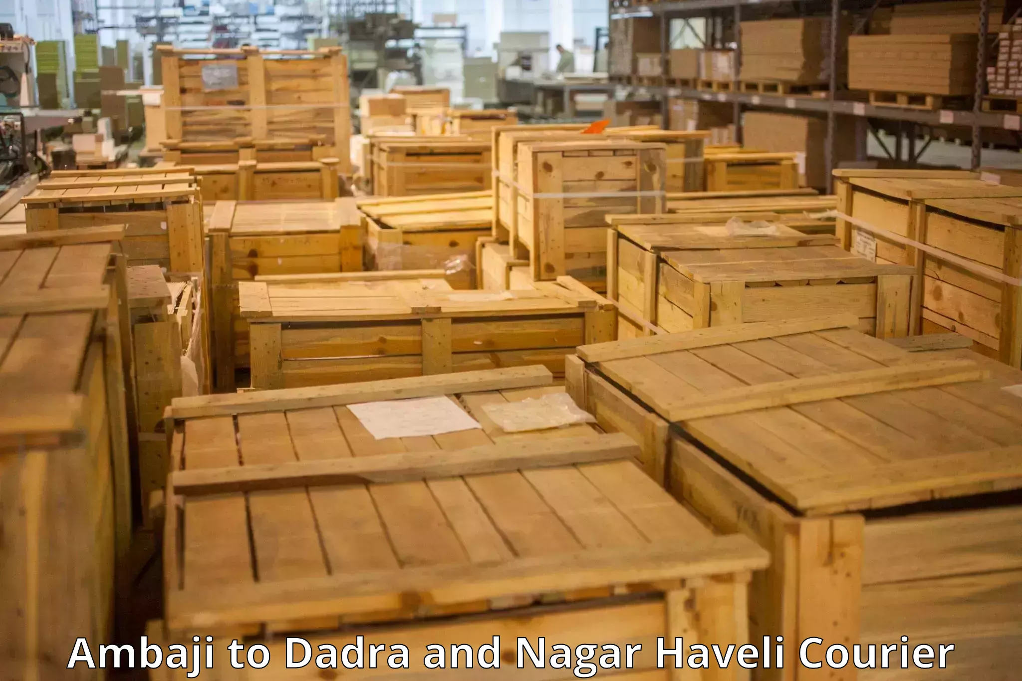 Baggage courier rates in Ambaji to Dadra and Nagar Haveli