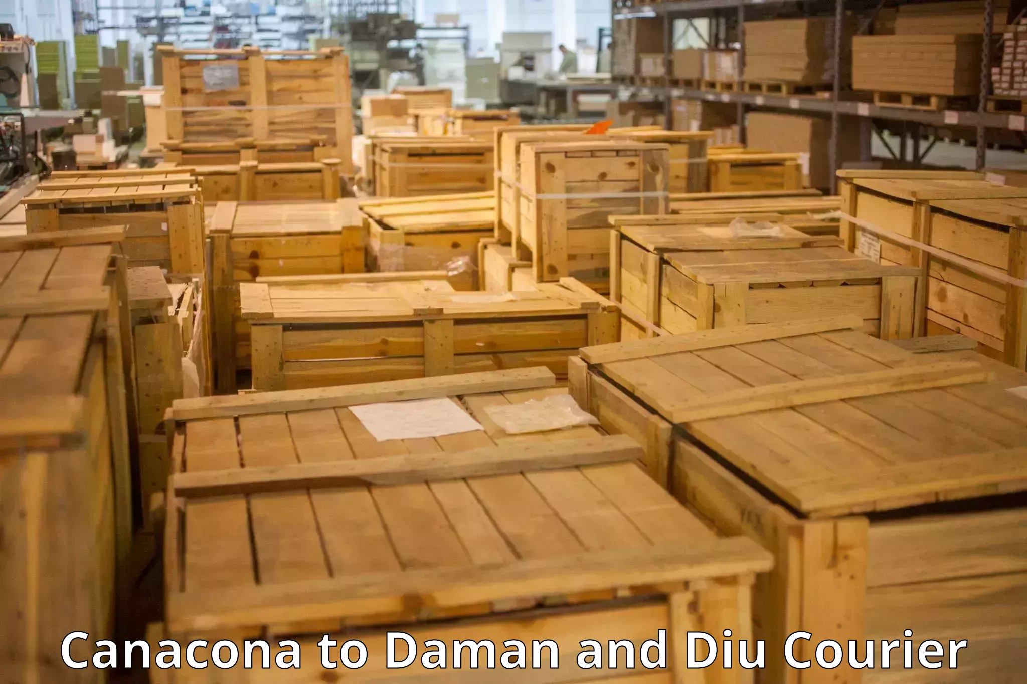 Baggage transport coordination Canacona to Daman and Diu