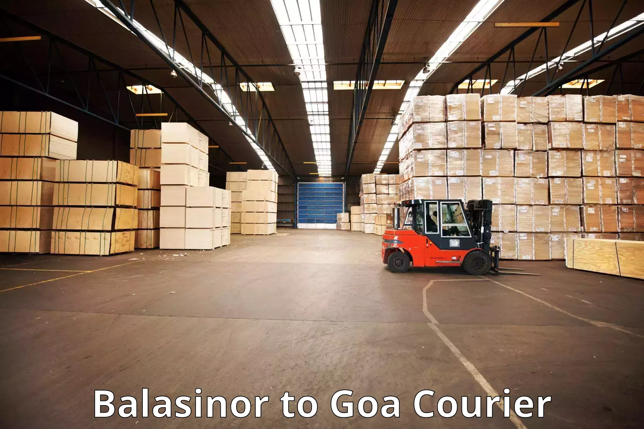 Holiday season luggage delivery Balasinor to Goa