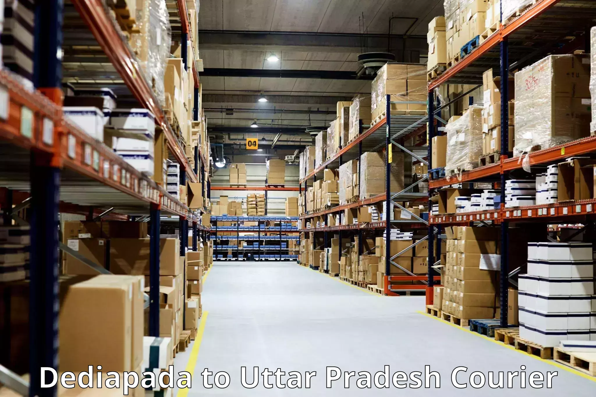 Round trip baggage courier Dediapada to Uttar Pradesh