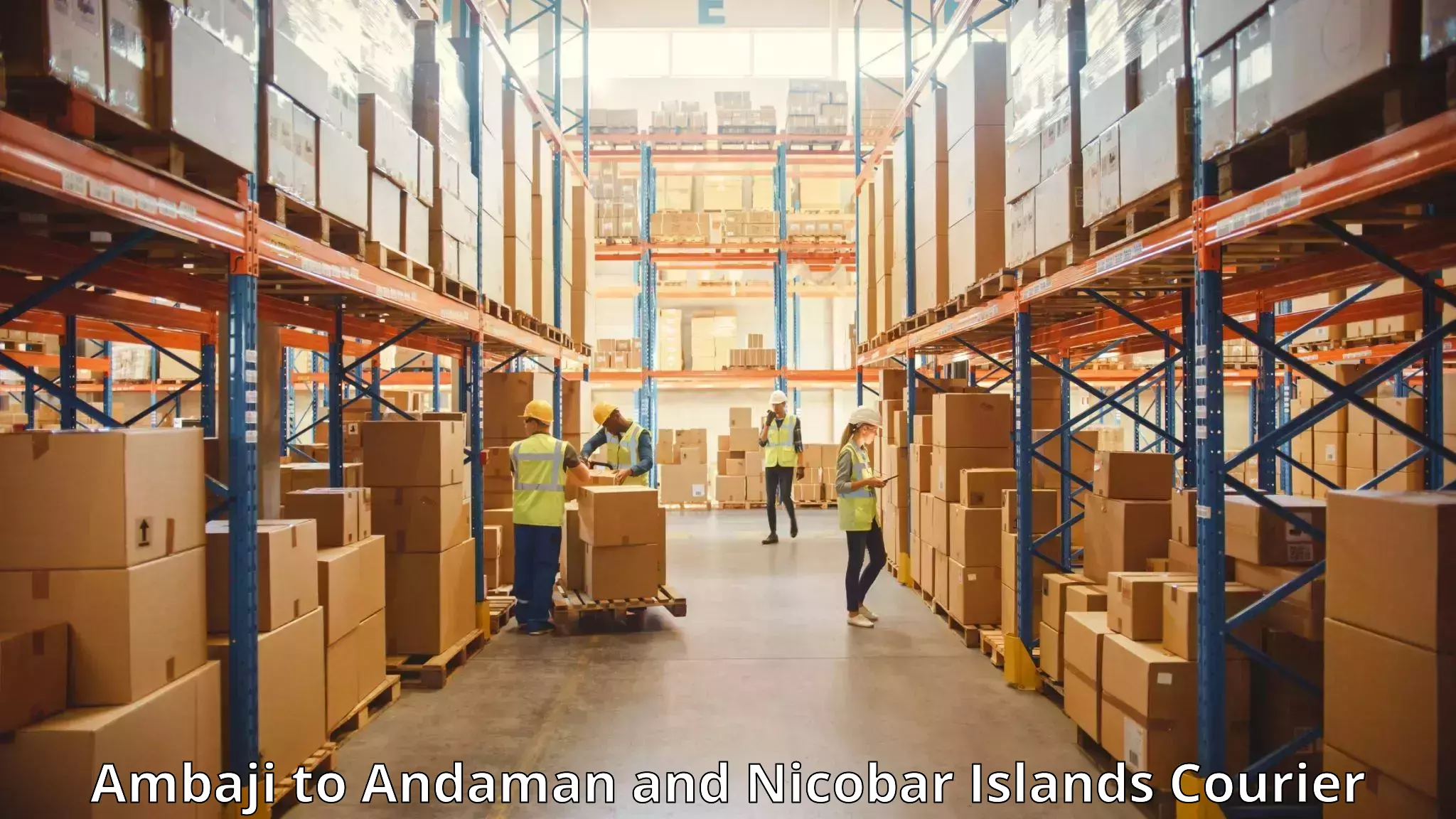 Luggage shipping efficiency Ambaji to Andaman and Nicobar Islands