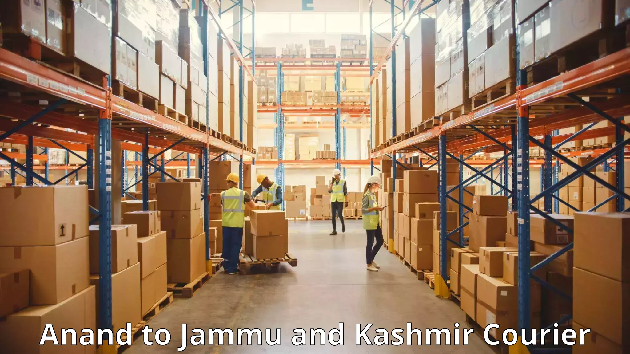Baggage transport logistics Anand to Jammu and Kashmir
