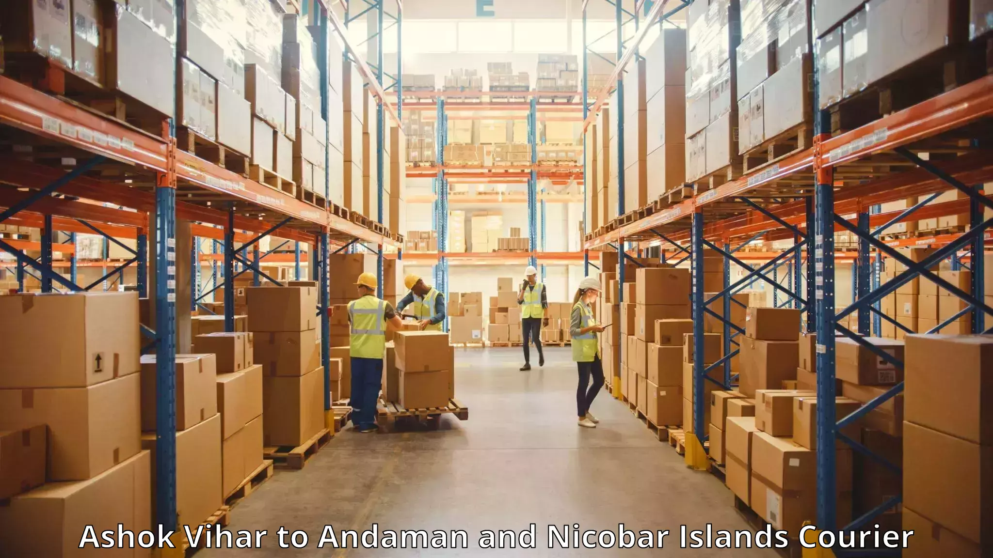 Affordable luggage shipping Ashok Vihar to Andaman and Nicobar Islands