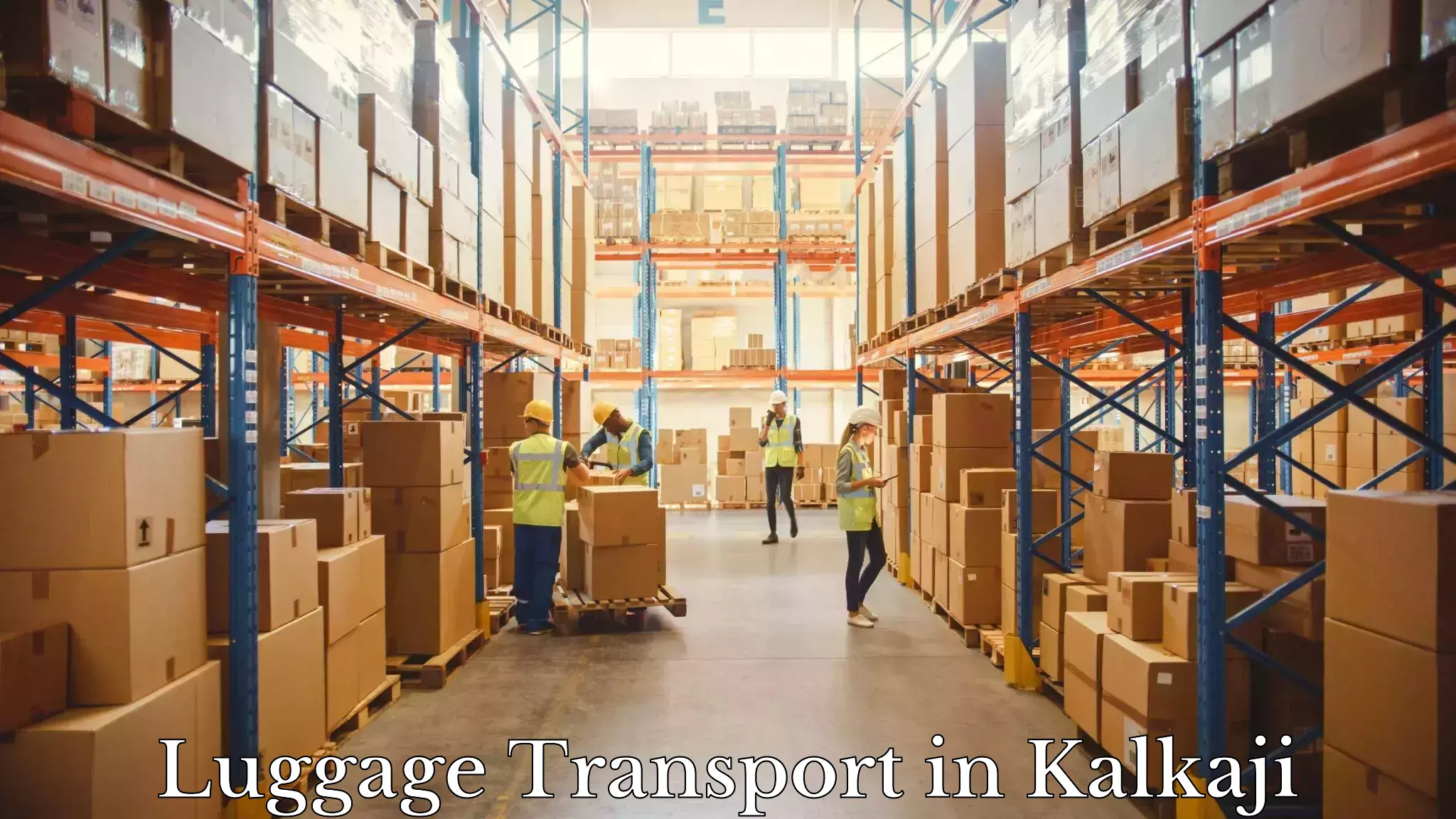 Baggage transport network in Kalkaji
