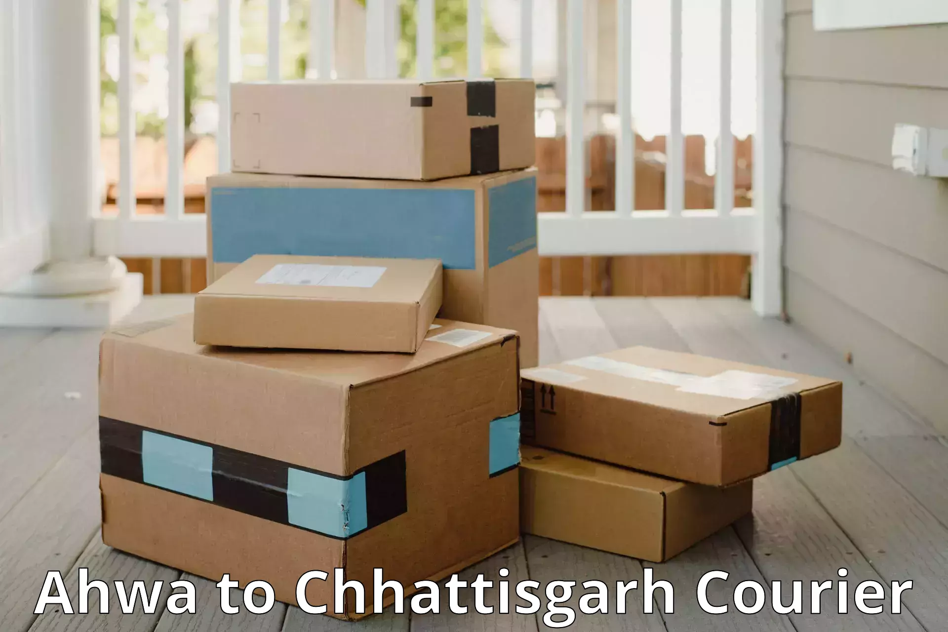 Luggage shipping rates calculator Ahwa to Bhatapara