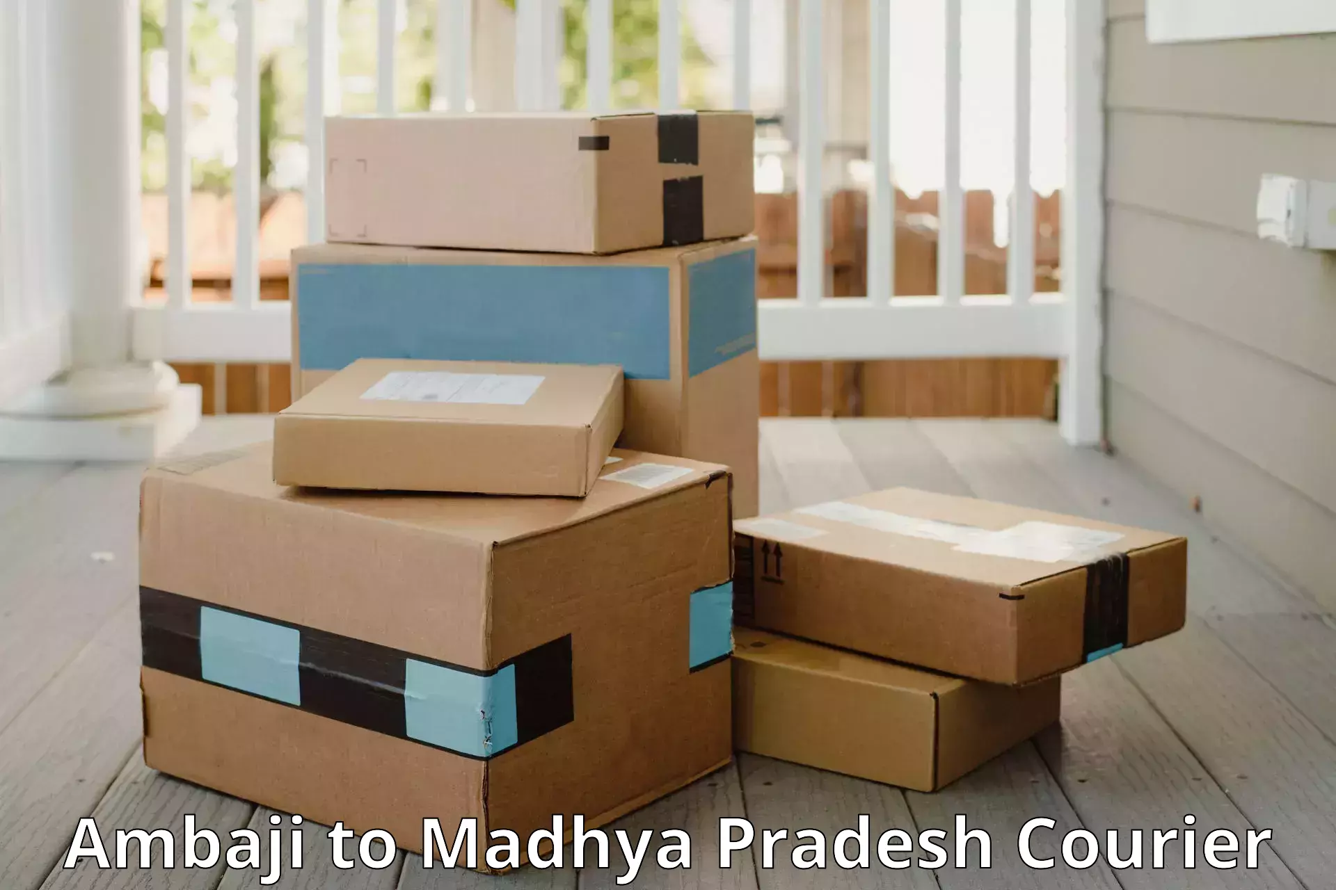 Doorstep luggage pickup Ambaji to Madhya Pradesh