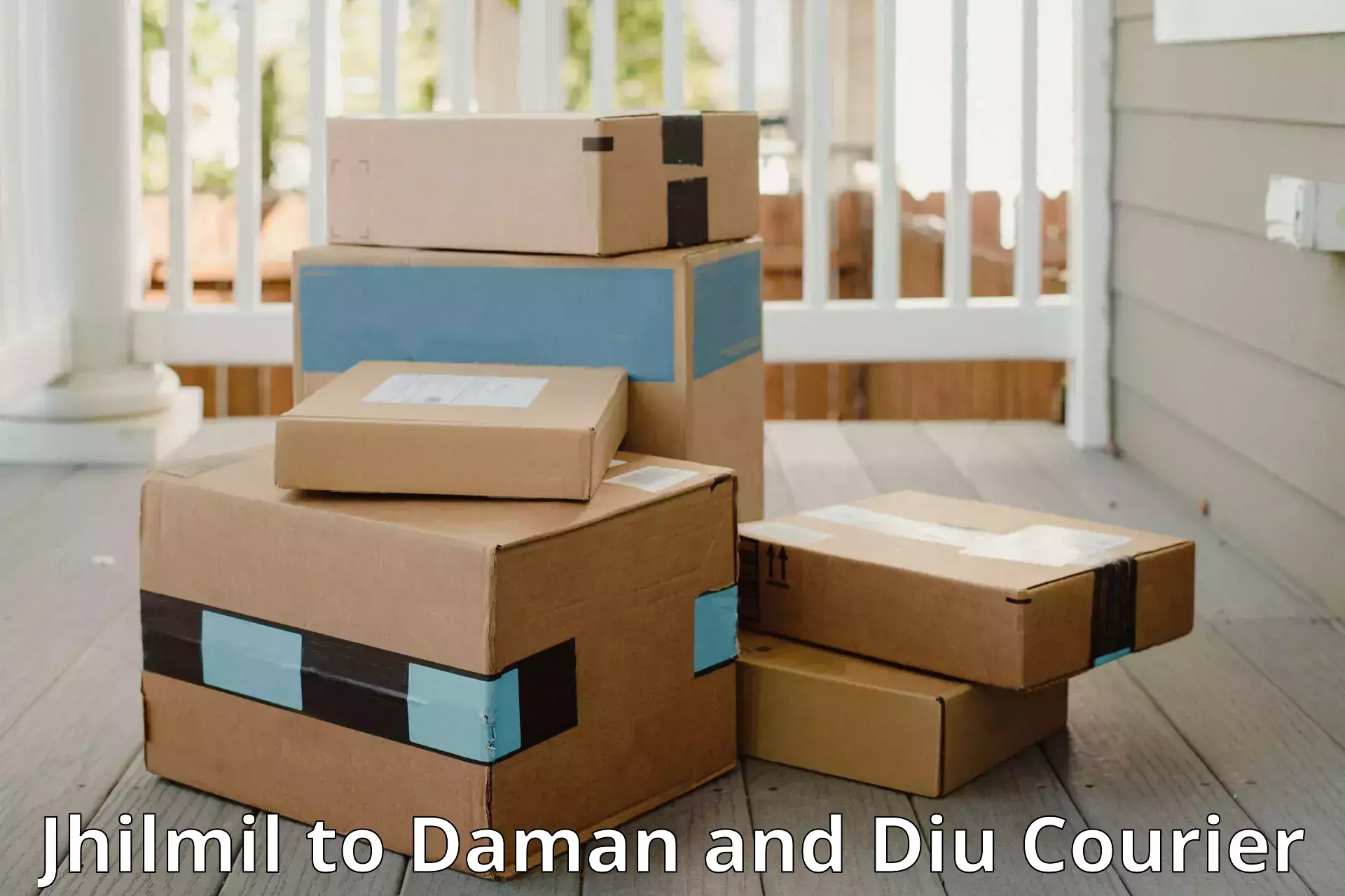 Same day luggage service Jhilmil to Daman and Diu