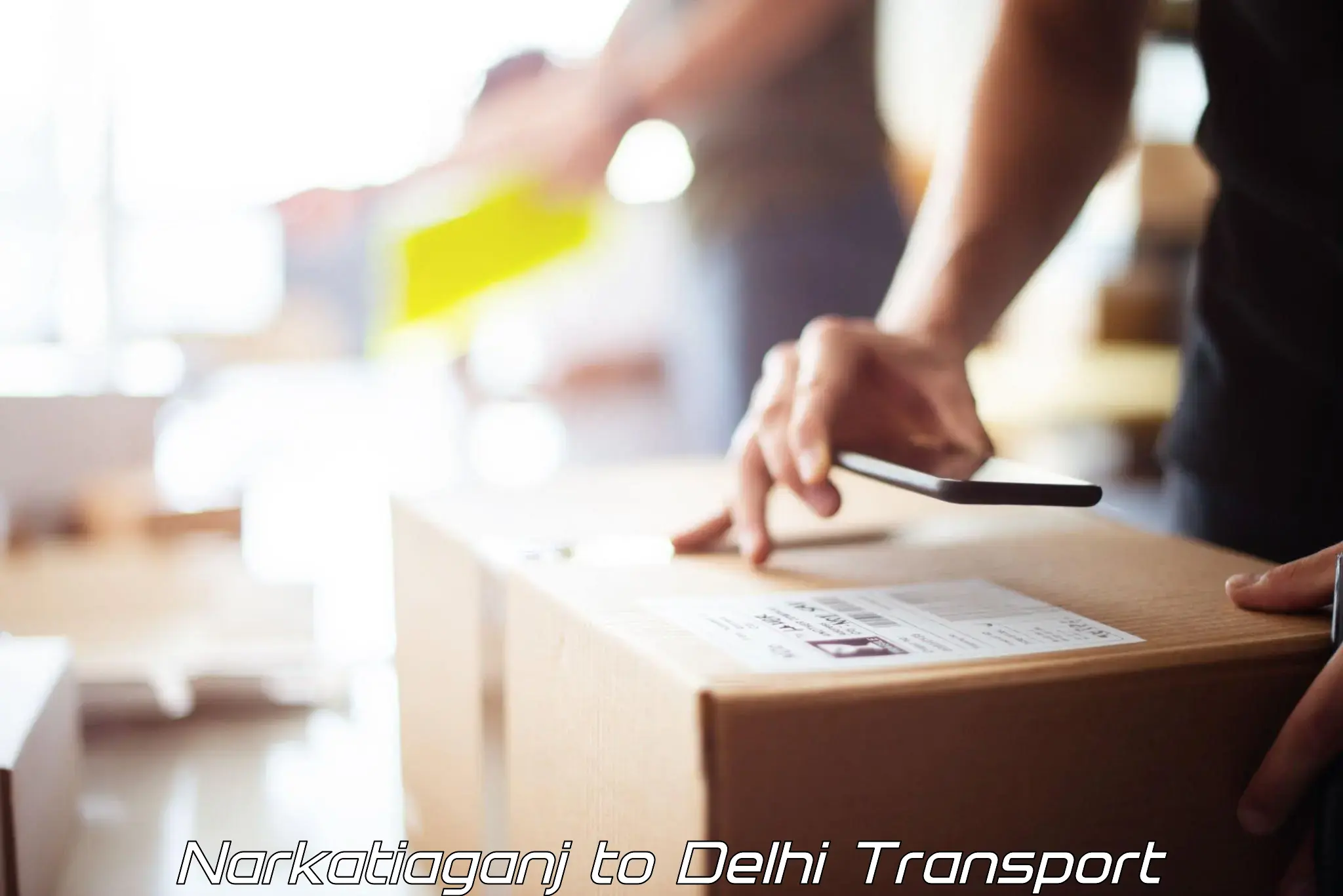 All India transport service Narkatiaganj to Jamia Hamdard New Delhi