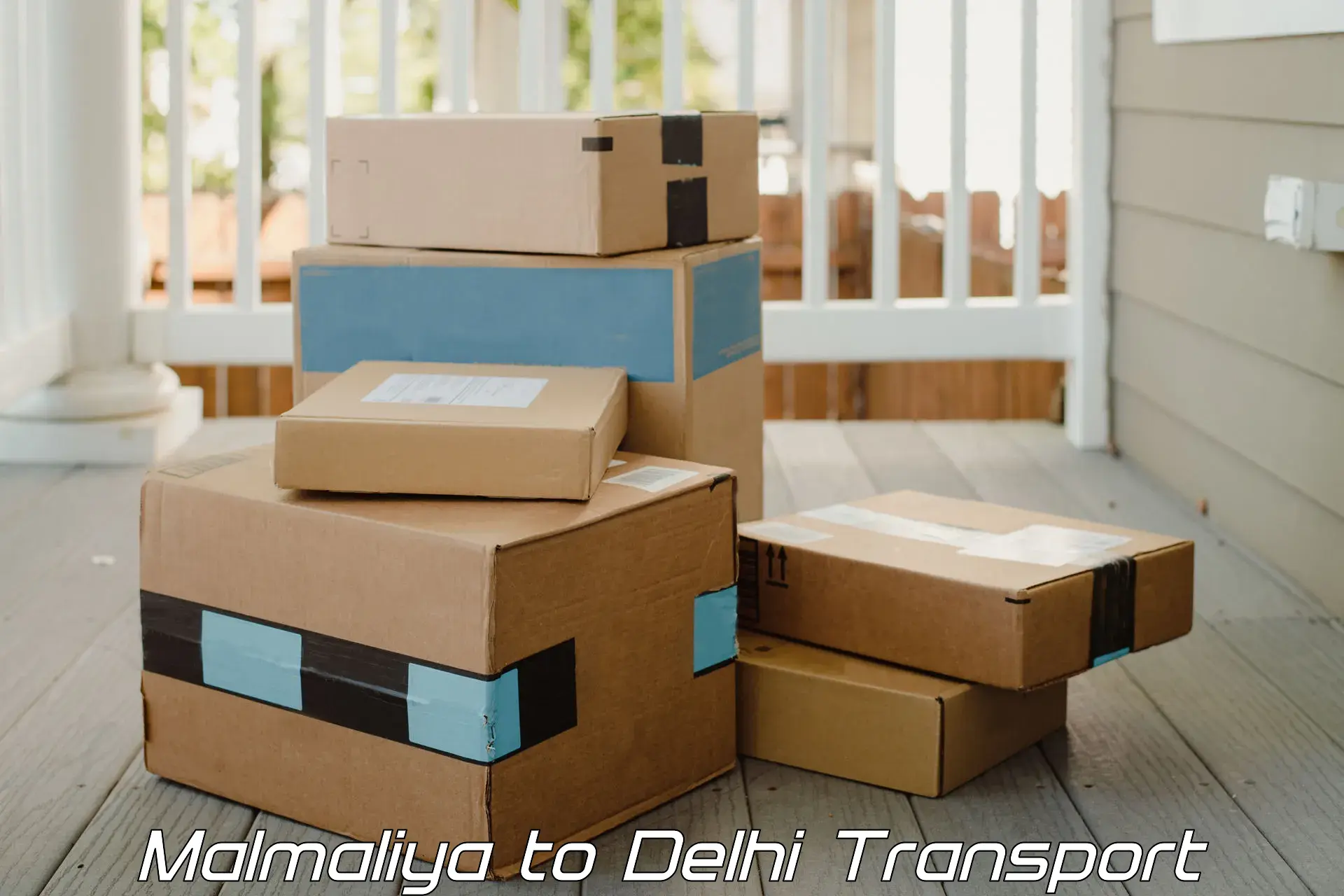 Domestic goods transportation services Malmaliya to Jawaharlal Nehru University New Delhi