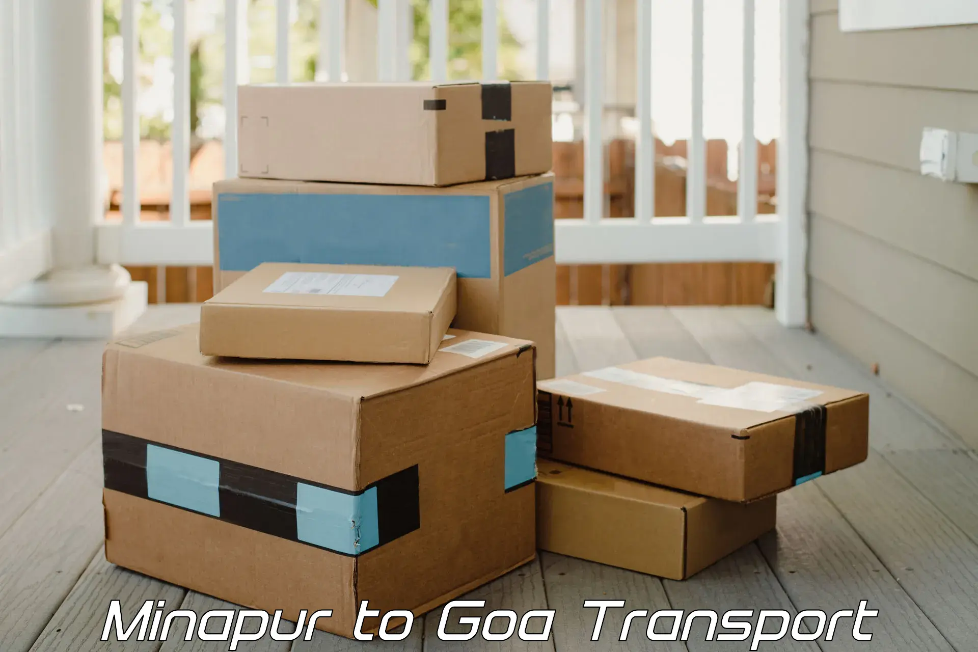 Two wheeler parcel service Minapur to Goa University